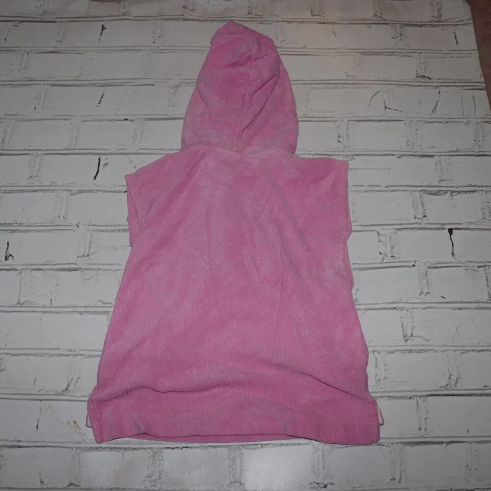 🌊🩷Baby Gap Hooded Swim Cover-Up – 2Y · Pink Terry · Bow Detail